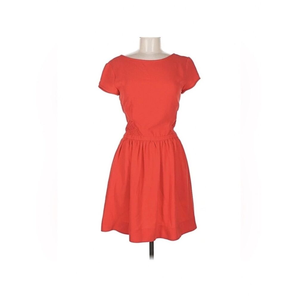 Maje Coral red Short Sleeve Dress